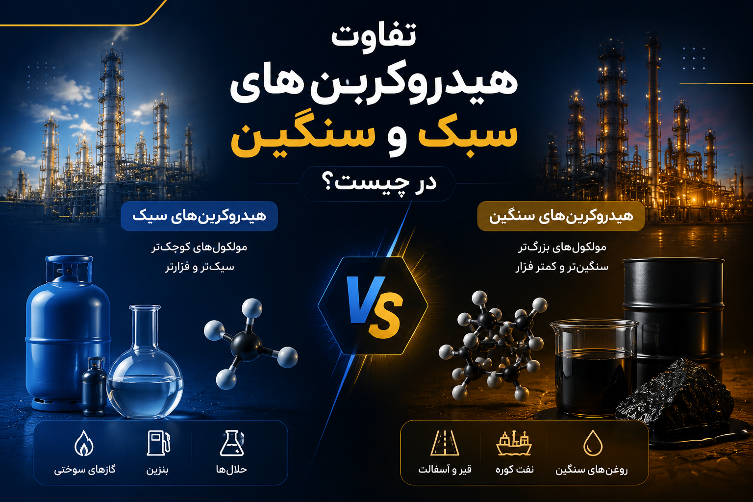 What Is the Difference Between Light and Heavy Hydrocarbons?